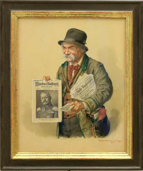 Krämer, Peter II (1857 Philadelphie - 1936 Dießen am Ammersee) – Le vendeur de journaux