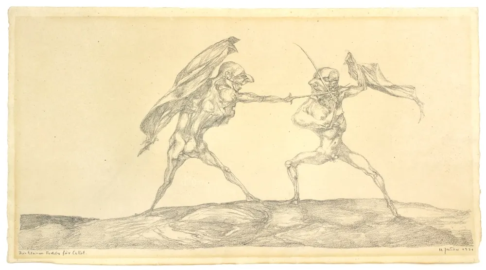 Zander, Heinz (1939 Wolfen - 2024 Leipzig) – Les petits escrimeurs pour Callot