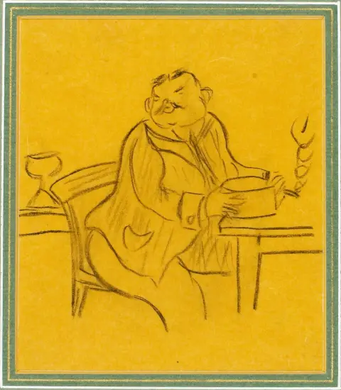 Zille, Heinrich (1858 Radeburg - 1929 Berlin) – Homme assis à table