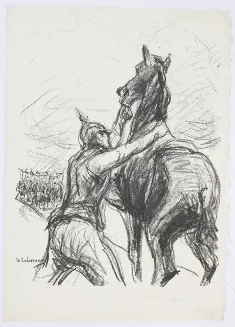 Liebermann, Max (1847 Berlin - 1935 ibid.) – Wohlauf, Kameraden, aufs Pferd, aufs Pferd