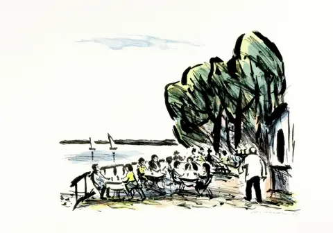 Mohr, Arno (1910 Posen - 2001 Berlijn) – Gartenlokal am Müggelsee