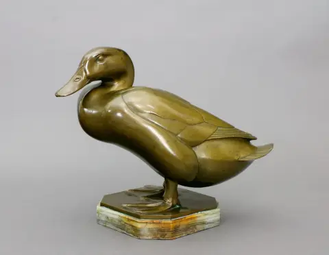 Krieger, Wilhelm (1877 Norderney - 1945 Herrsching am Ammersee) – Canard, debout, tête repliée