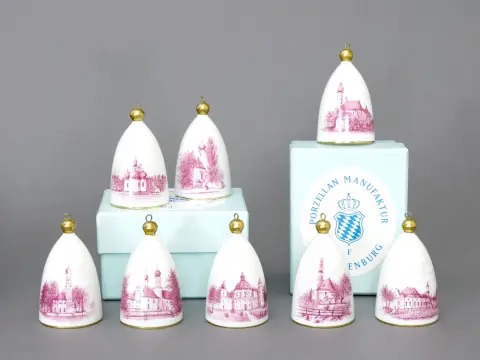 Cloches annuelles, Nymphenburg, 1998 - 2005, série de huit pièces Édition limitée et numérotée de 250 pièces
