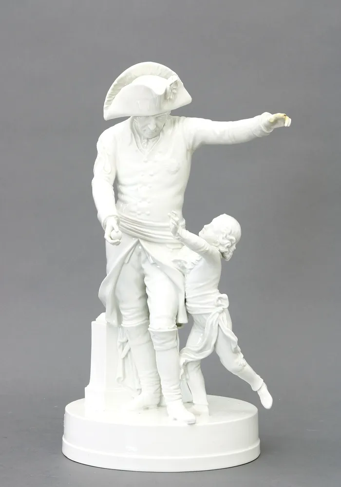 Riese, Johann Carl Friedrich (1759 Tempelhof - 1834 Berlijn) – Frederik de Grote pakt de bal van de kleine prins Frederik Willem tijdens het spelen…