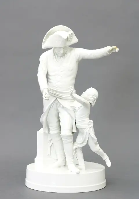 Riese, Johann Carl Friedrich (1759 Tempelhof - 1834 Berlin) – Frédéric le Grand enlève la balle au petit prince Frédéric Guillaume en jouant…