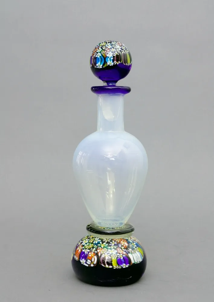 Carafe, Italie, Murano, Millefiori, 2e moitié 20e s. H 28 cm.