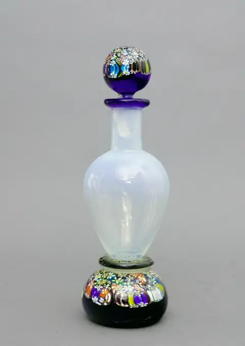 Carafe, Italie, Murano, Millefiori, 2e moitié 20e s. H 28 cm.