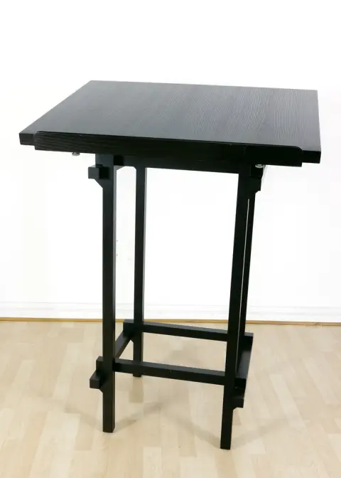 Lectern 'Lettera', Rosenthal, Germany, design Günther Uecker (1930 - 2025) – 1982, solid wood frame, black lacquered