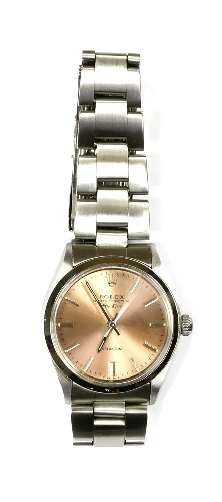 Hodinky, náramkové hodinky, ocel, Rolex Oyster Perpetual Air King Precision ocelový článkový náramek