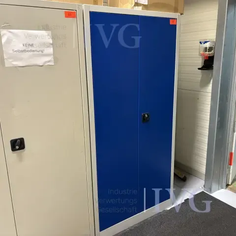 Stalen kast (grijs/blauw)