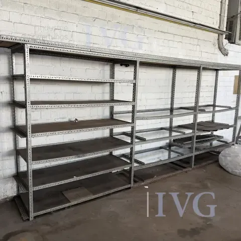 Steel boltless shelving, numbered