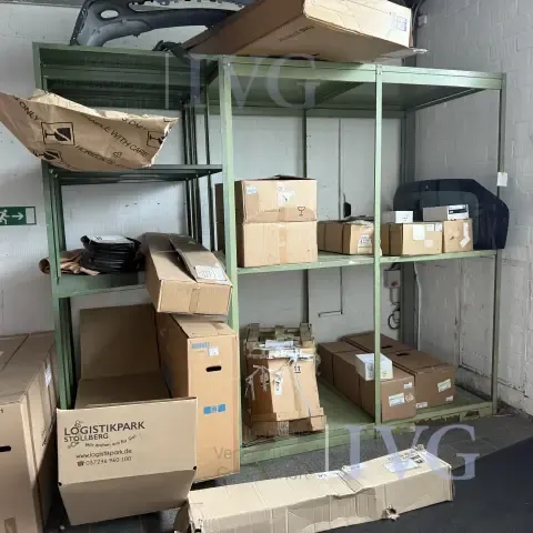 Steel plug-in shelving (green), ongoing