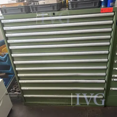 Stalen ladenkast (groen)