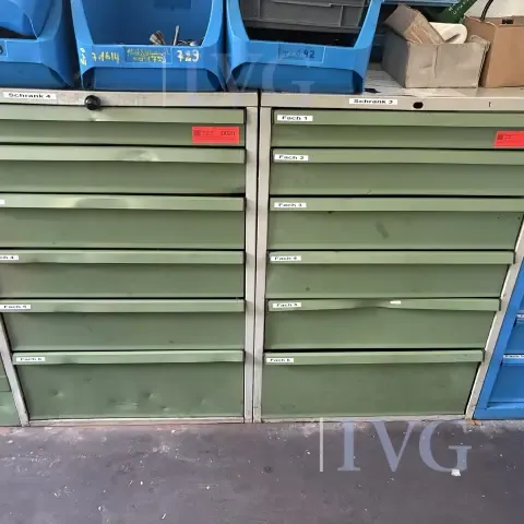 Stalen ladenkast (groen)