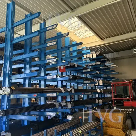 Rayonnage à cantilever double face (bleu)