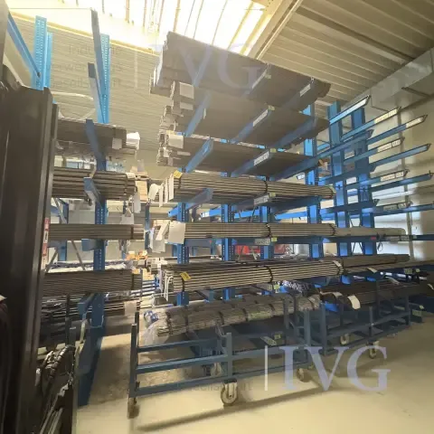 Rayonnage à cantilevers double face (bleu)