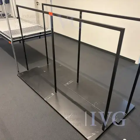 Portants de vestiaire en acier (noirs)