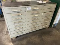 1 metal tool drawer cabinet, 24-drawer