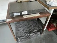 1 table with measuring plate, 630x400x70 cm
