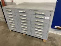 1 Metal tool drawer cabinet, 24 drawers