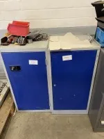 2 metal tool cabinets, low