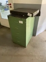 1 metal tool drawer cabinet, 5-drawer with measuring plate