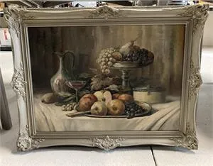 1 Öl-Gemälde Stilleben - signiert F.I. Werner - 84 x 64 cm