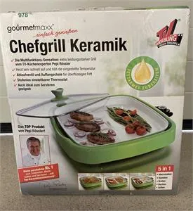 1 Multifunktions-Grill - 5-in-1 Gorumetmaxx Cheffgrill Keramik - OVP