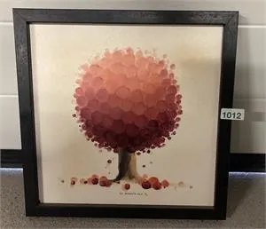 1 oil on canvas on board - tree motif - signed KI. Oldenburg 91