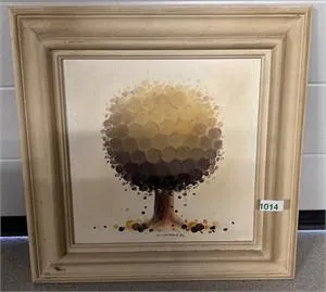 1 oil on canvas on board - tree motif - signed KI. Oldenburg 84