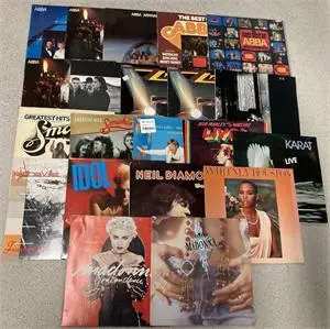 1 лот виниловых пластинок - в т.ч. Abba, Madonna, Karat
