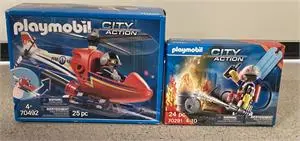 1 пожарный вертолёт и 1 пожарный — Playmobil — OVP