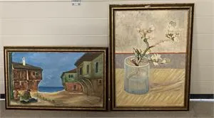2 peintures à l'huile - signées