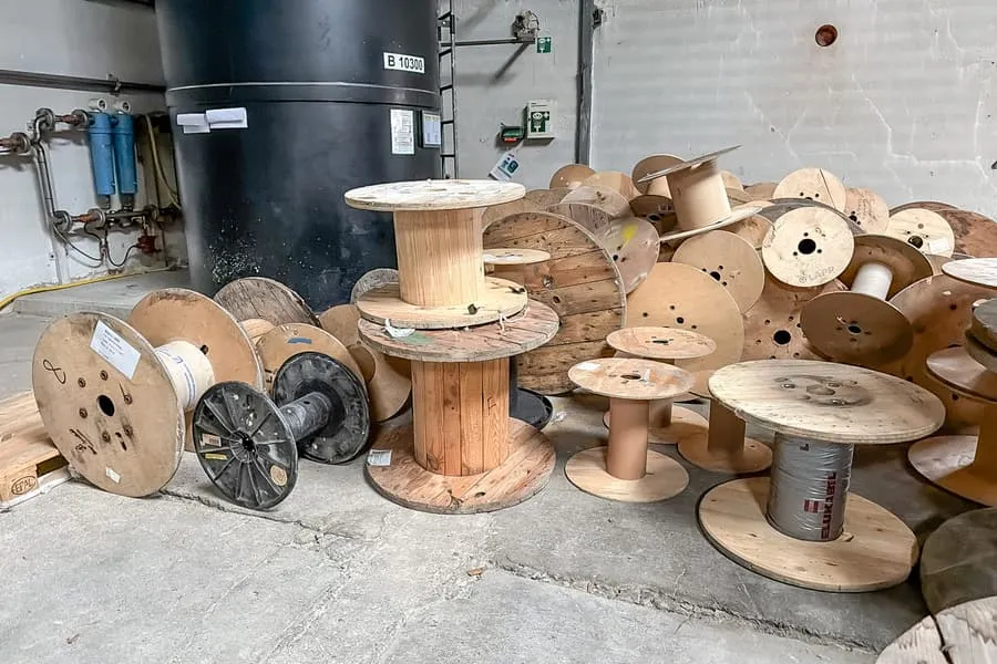 Lot of cable drums