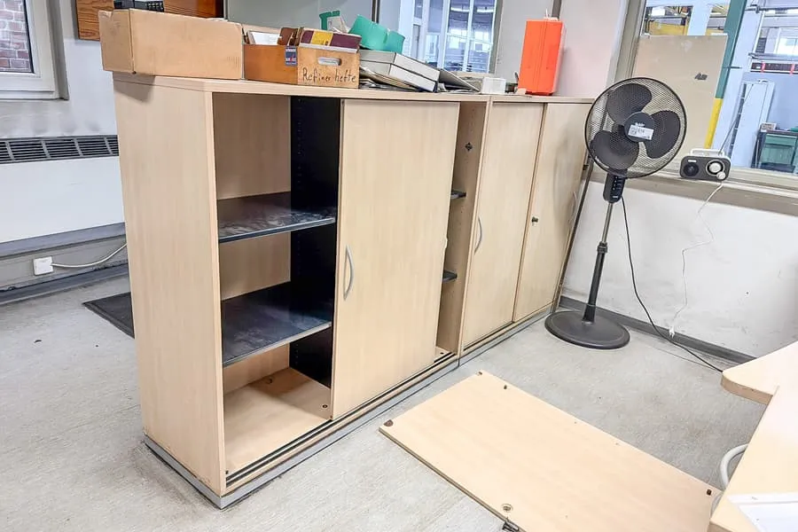 2 sliding door cabinets