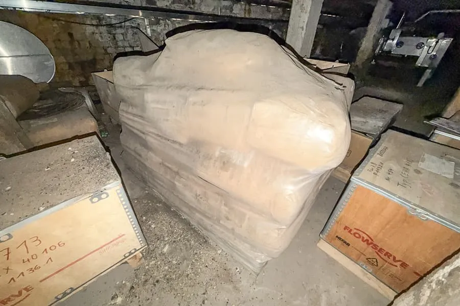 Pallet met vuursteenbeton Durofix 45