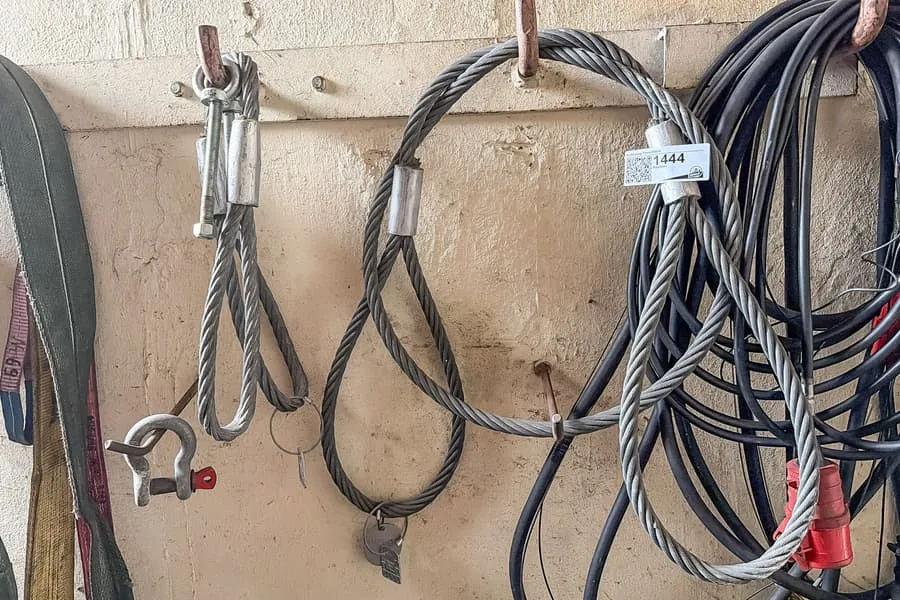 Lot of wire rope slings