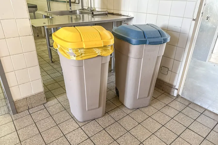 2 poubelles