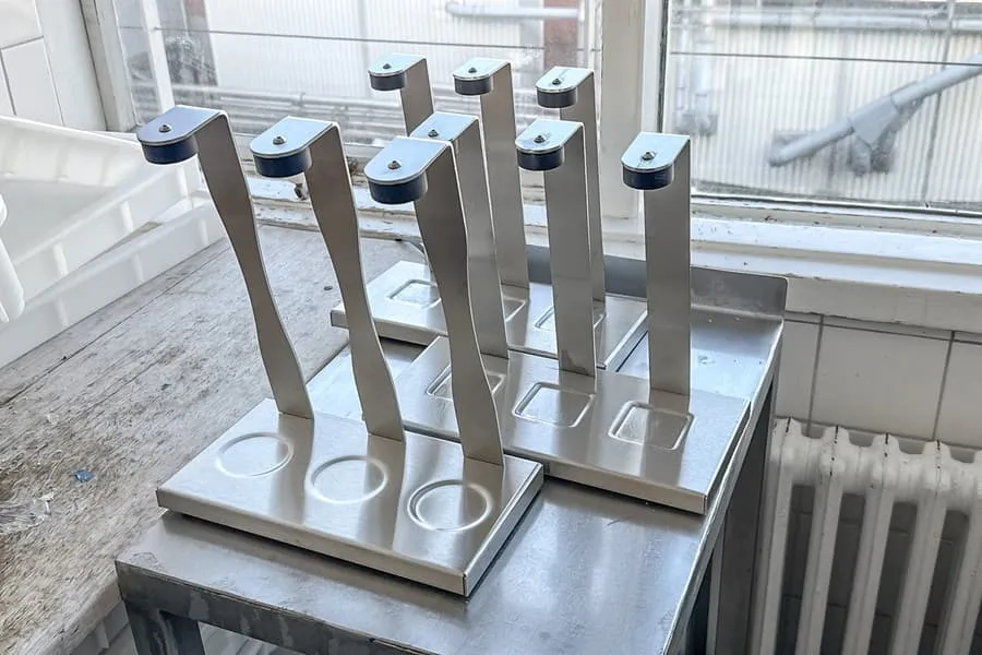 3 porte-bouteilles en acier inoxydable