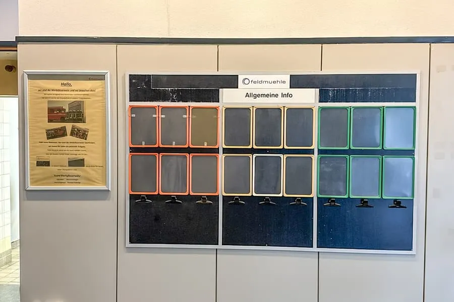 Klippboard, Infotafel und Wandgarderoben