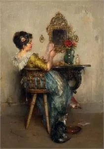Anton Laupheimer, Dame mit Liebesbrief