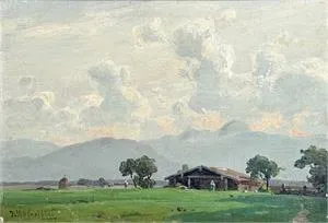 Josef Willroider, Paysage avec ferme