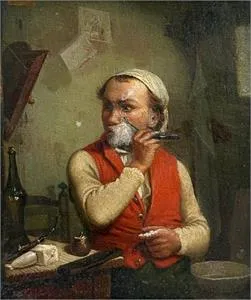 Maximilian Anton Piotrowski, Muž při holení