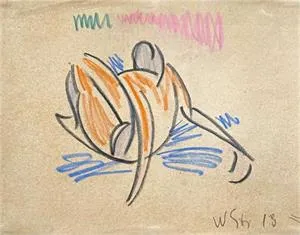 William Straube, Nu de dos en orange