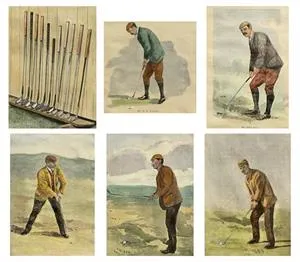 6 golf lithografieën