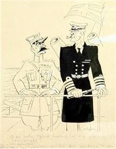 Karikatuur Engelse zeewapen