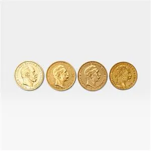 Konvolut von 4 Goldmünzen