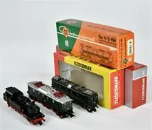 Fleischmann, Roco, 3 locomotieven (1878, 435201, 14191A)