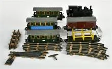 Biller Bahn, locomotive, 4 wagons, rails