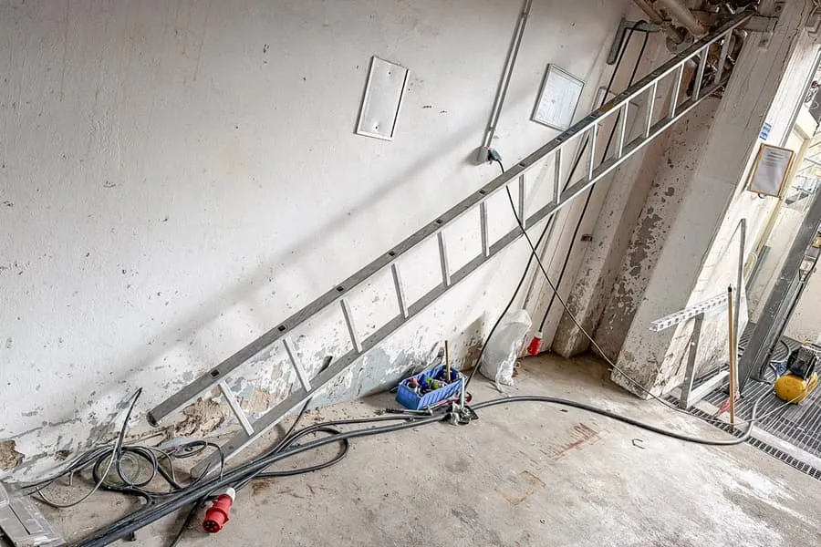 Aluminium single ladder, 14 rungs
